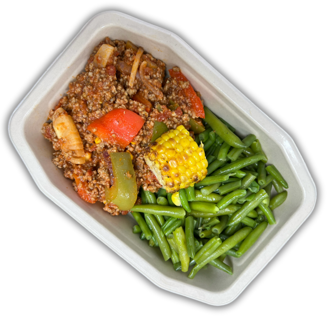 Chili Con Cancun met Groenten the goody foody