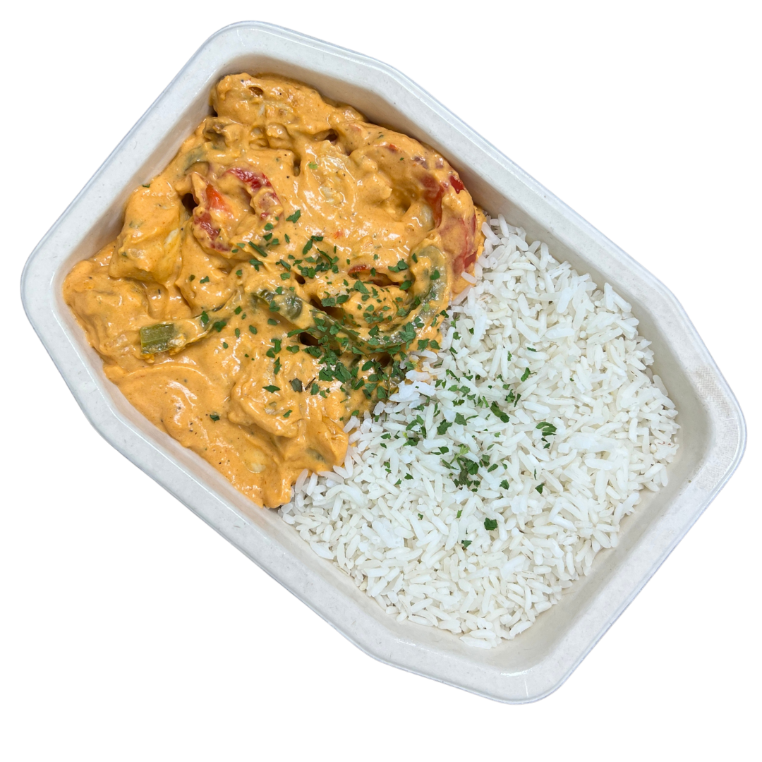 Romige Roze Kip met Rijst the goody foody