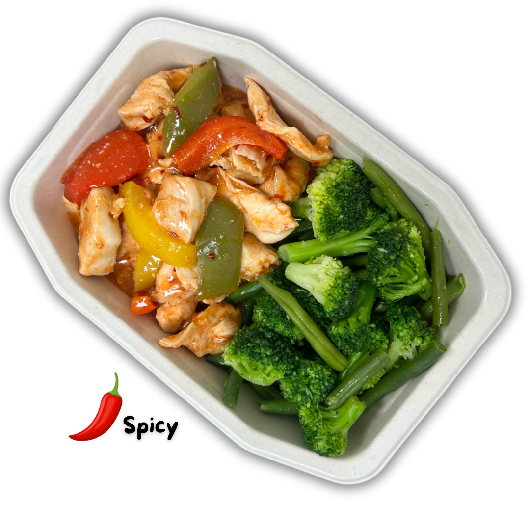 Sweet Hot Chicken met Groenten the goody foody