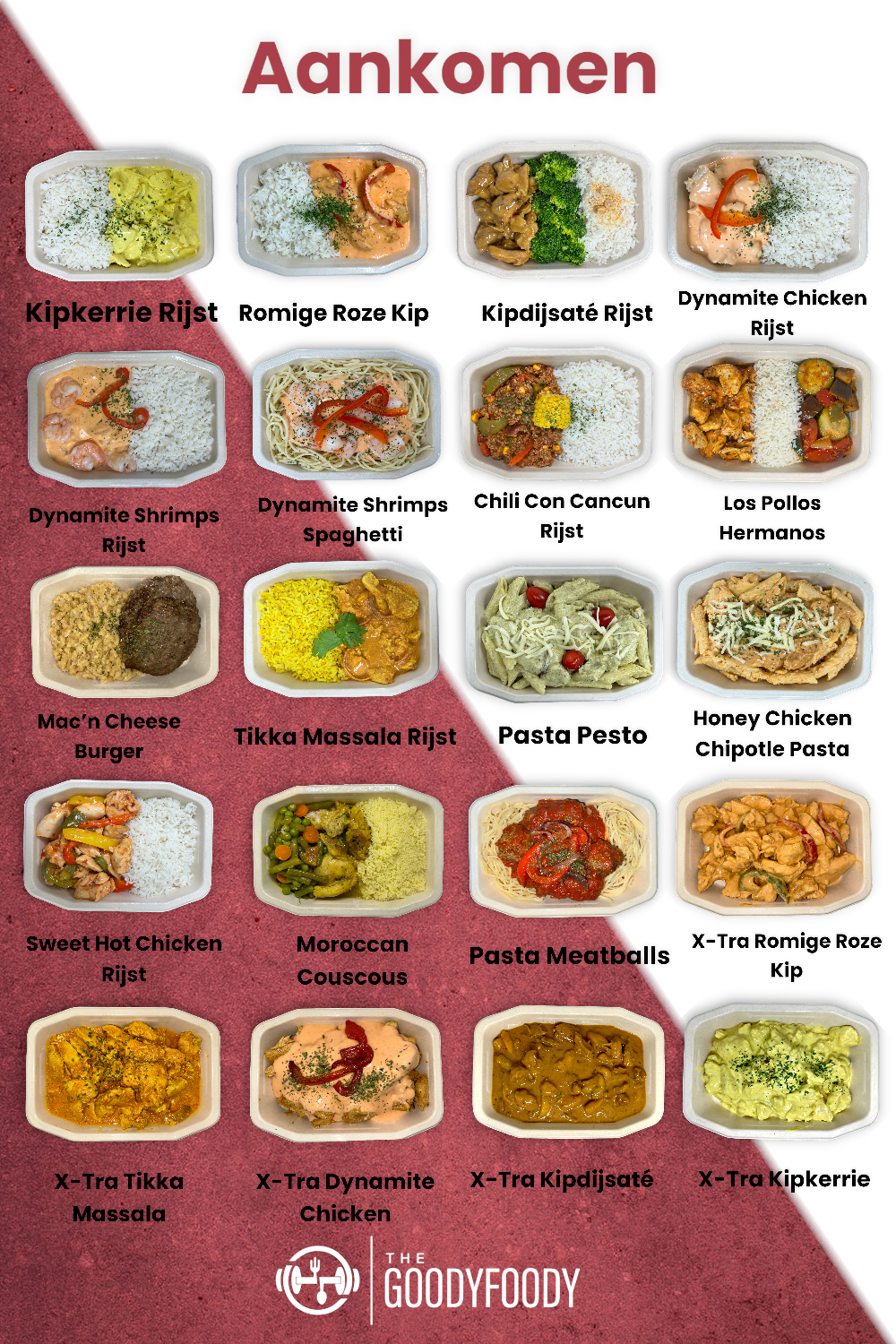 Aankomen Meal Prep Maaltijden