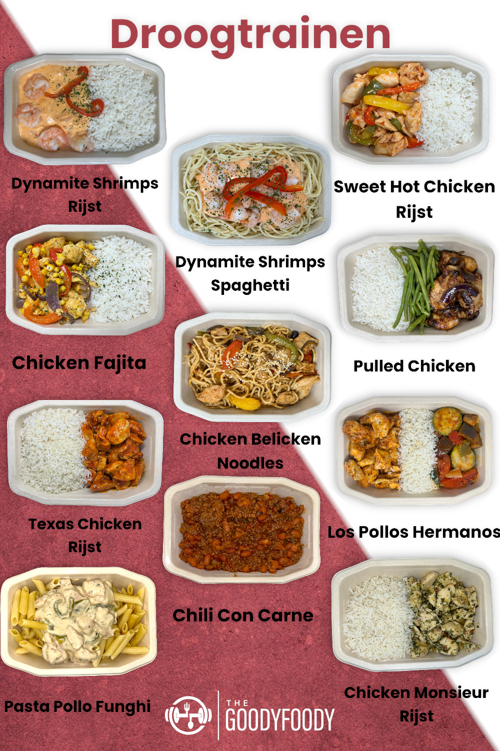 Meal Prep Maaltijden voor het doel droogtrainen